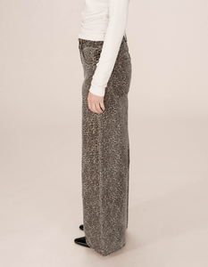 Animal Print Wide Jeans