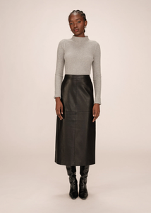 Black Faux Leather Skirt