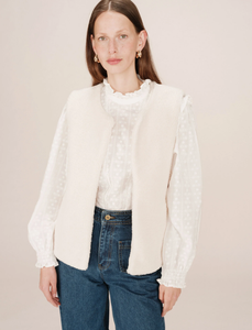 Cream Teddy Gilet