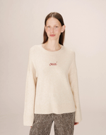 Load image into Gallery viewer, Cream Embroidered Jumper
