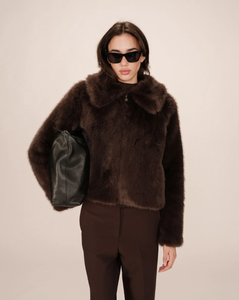 Chocolate Faux Fur Jacket