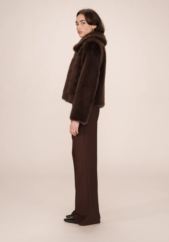 Chocolate Faux Fur Jacket