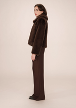 Load image into Gallery viewer, Chocolate Faux Fur Jacket
