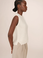 Load image into Gallery viewer, Ecru Knitted Tank Top

