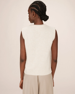 Ecru Knitted Tank Top