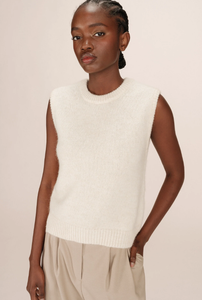 Ecru Knitted Tank Top