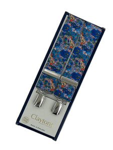 Blue Floral Braces