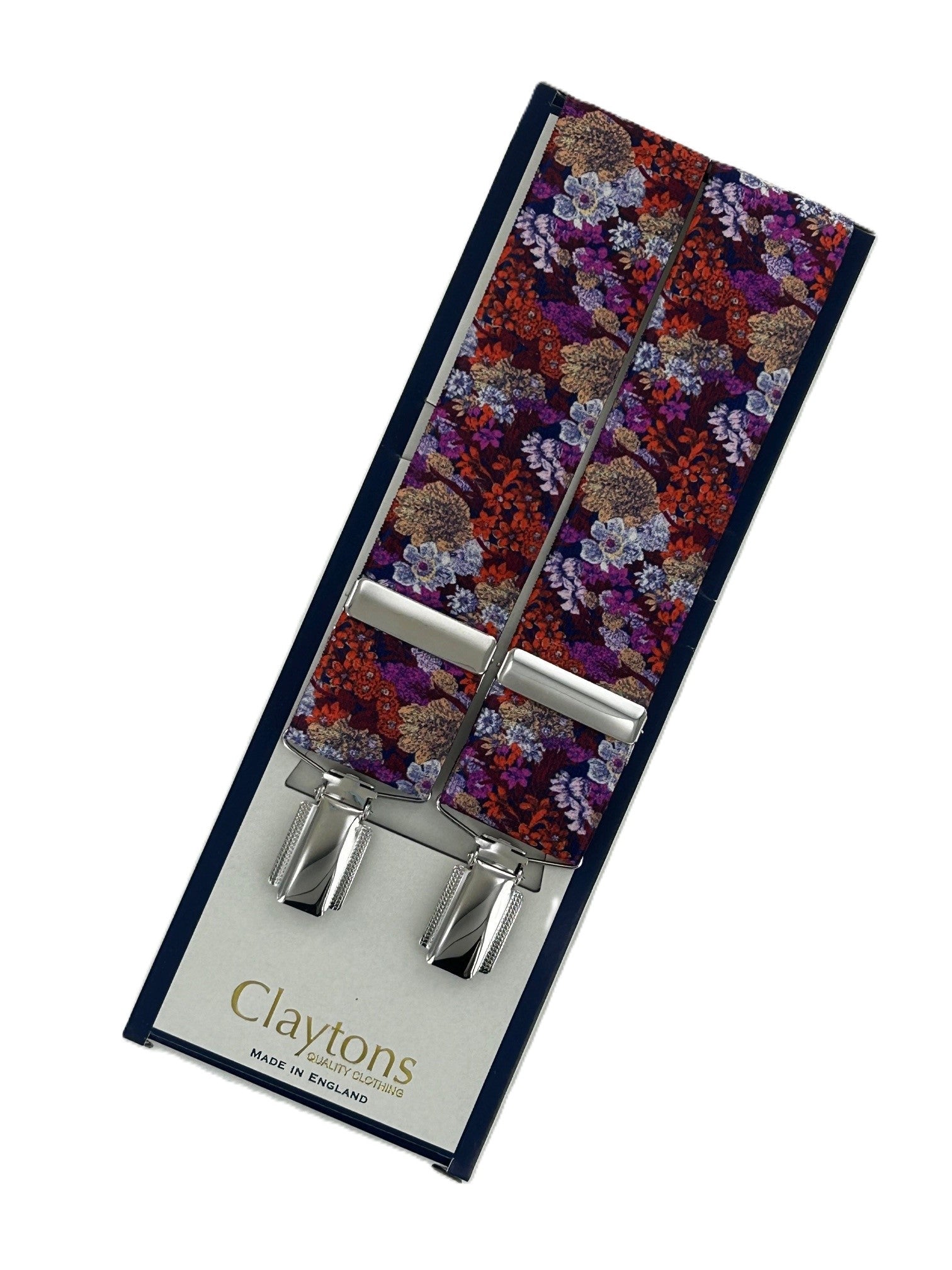 Purple Floral Braces