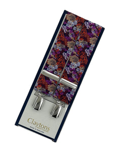 Purple Floral Braces