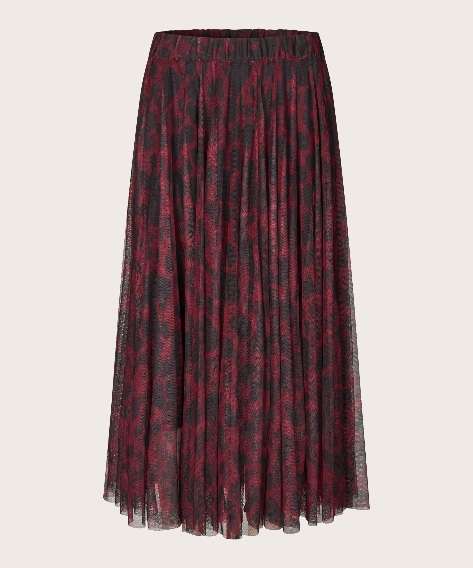 Wine Scarlet Pleated