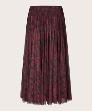 Wine Scarlet Pleated