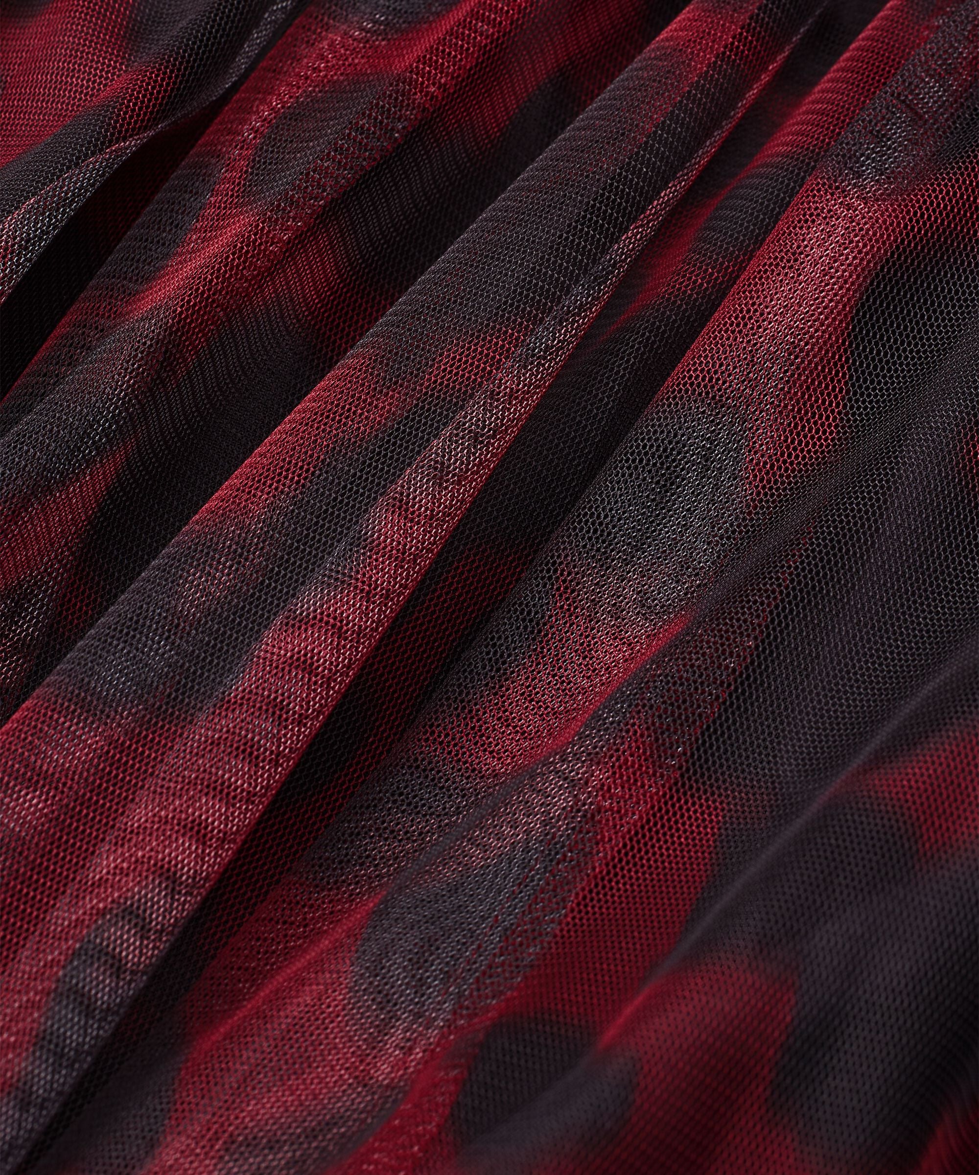 Wine Scarlet Pleated