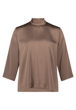 Load image into Gallery viewer, Mocha Satin Blouse
