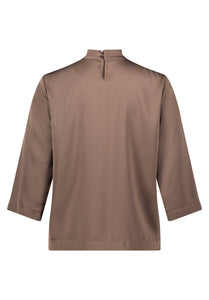 Mocha Satin Blouse