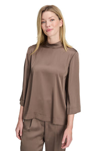 Mocha Satin Blouse