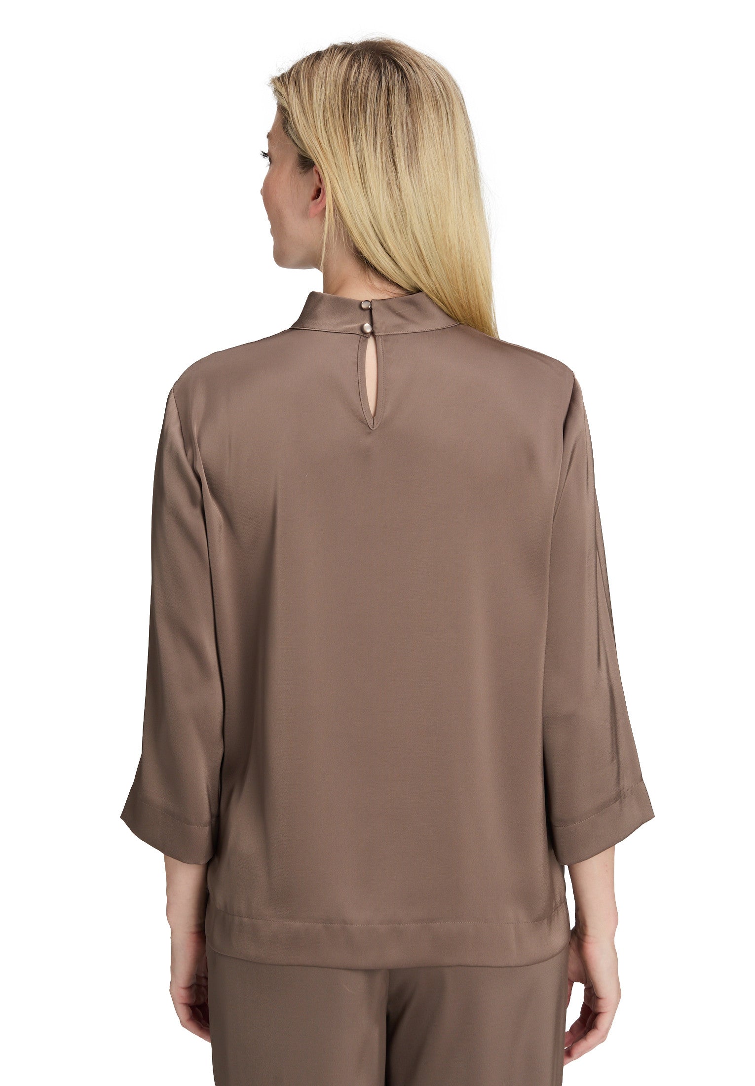 Mocha Satin Blouse