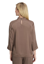 Load image into Gallery viewer, Mocha Satin Blouse
