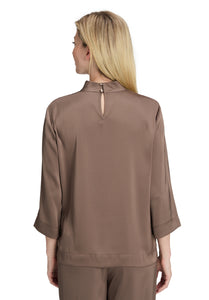 Mocha Satin Blouse