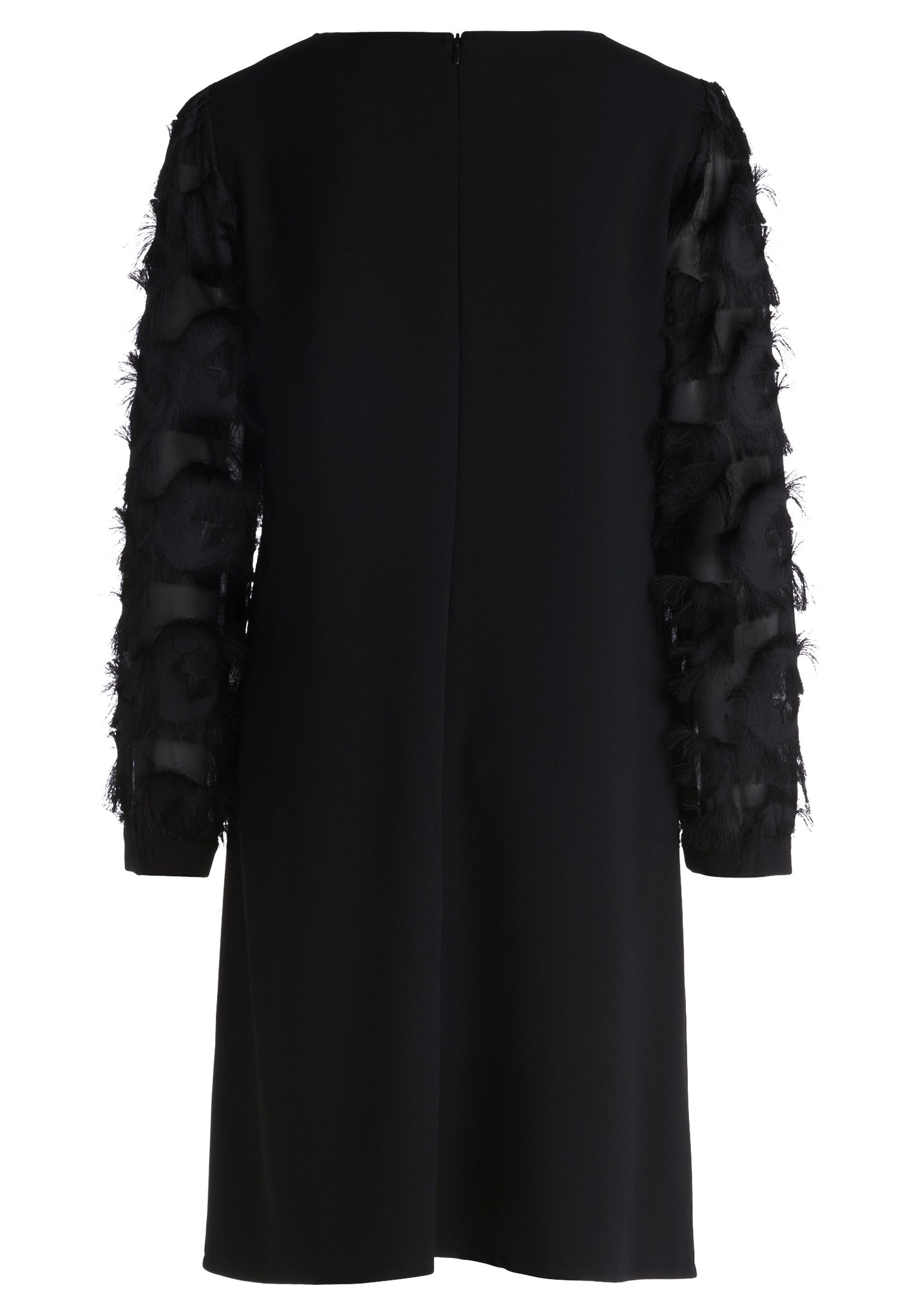 Black Mesh Sleeve Shift Dress