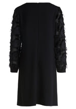 Load image into Gallery viewer, Black Mesh Sleeve Shift Dress
