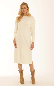 Cream Midi Jumper Dress