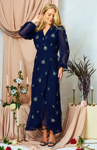 Navy Harper Wrap Dress