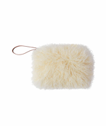 Load image into Gallery viewer, Cream Faux Fur Pouch Bag
