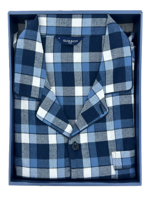 Blue Check Flannel Pyjama Set