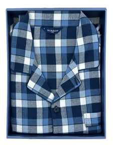 Blue Check Flannel Pyjama Set