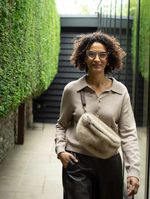 Load image into Gallery viewer, Beige Faux Fur Fulham Sling Bag
