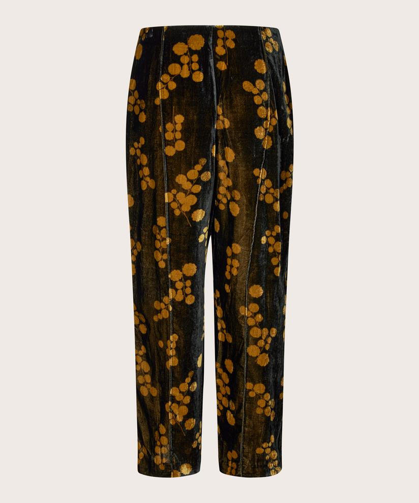 Black Petrilla Velvet Trousers