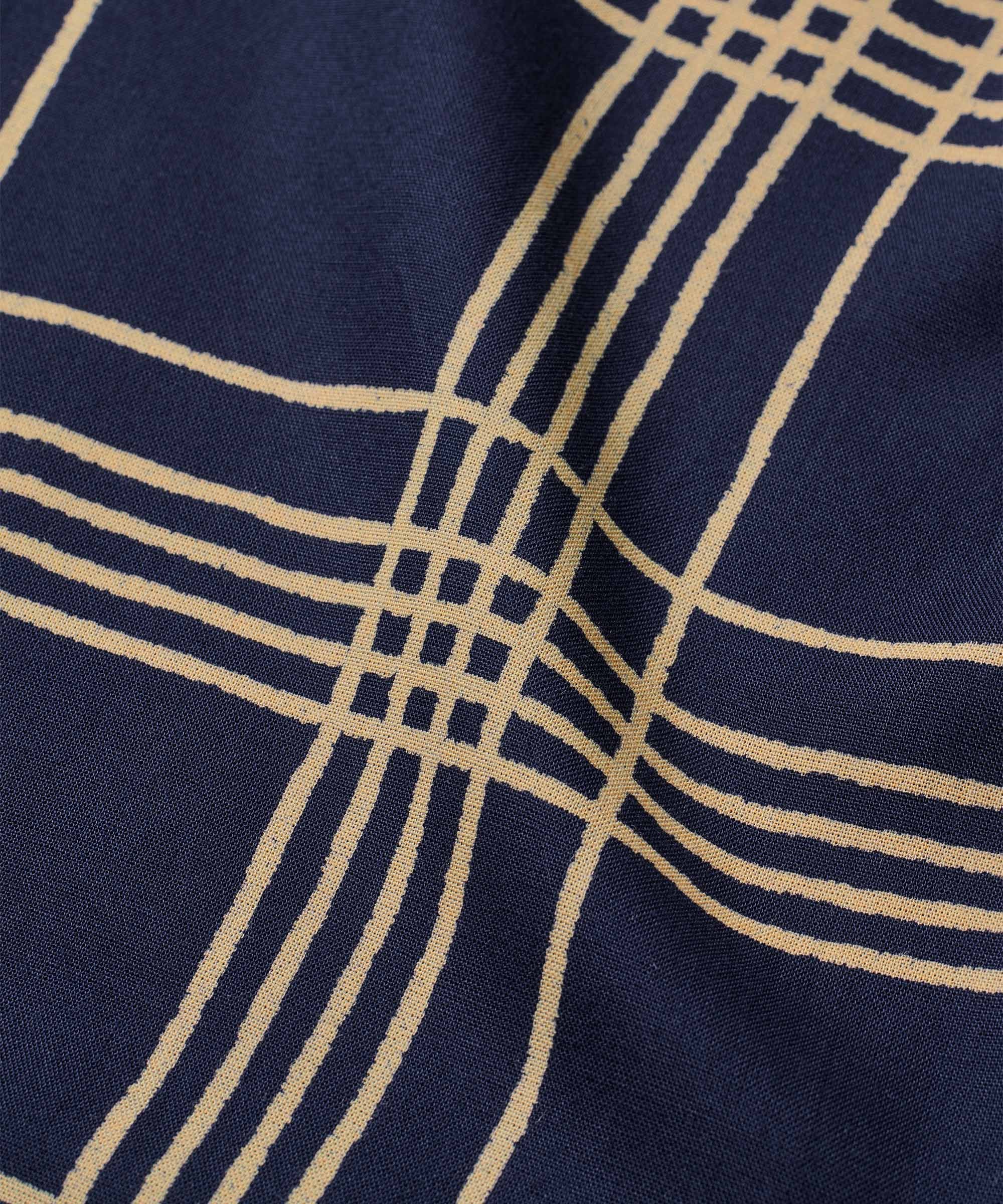 Navy Brionis Checked Blouse