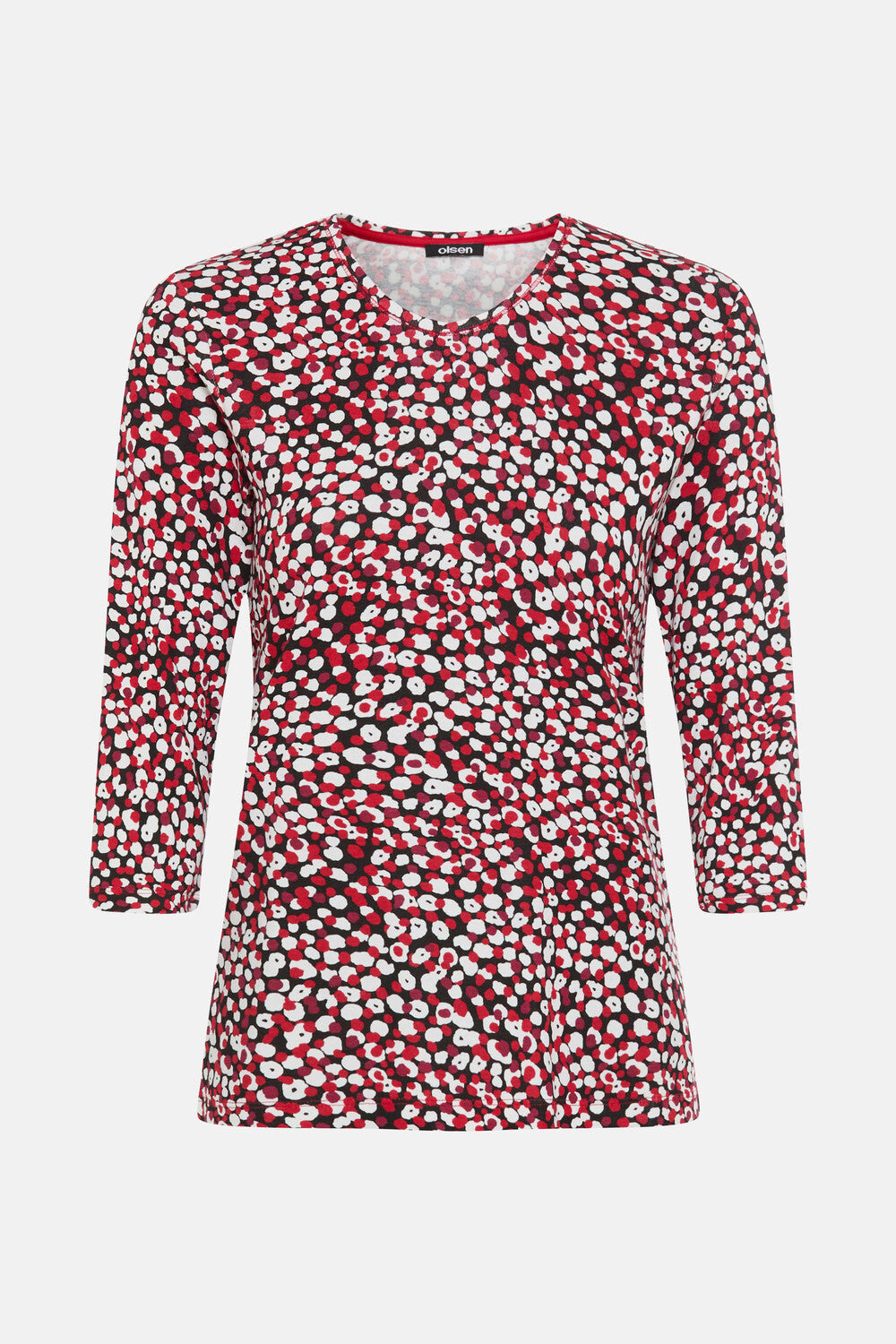 Red Slim Fit Patterned Top