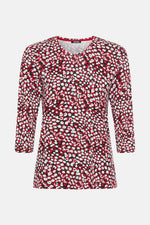 Load image into Gallery viewer, Red Slim Fit Patterned Top
