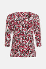 Load image into Gallery viewer, Red Slim Fit Patterned Top
