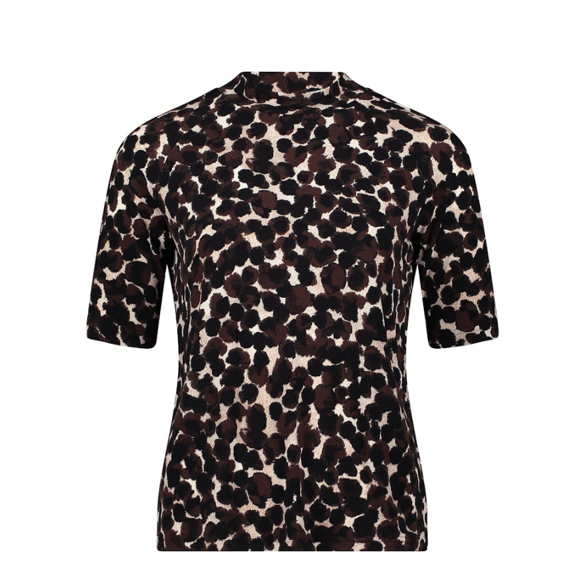 Animal Print Short Sleeve Knit
