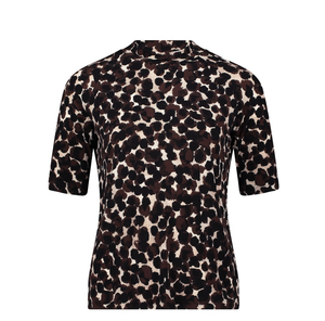 Animal Print Short Sleeve Knit