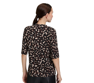 Animal Print Short Sleeve Knit