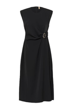 Load image into Gallery viewer, Black Sleeveless Midi Dress
