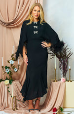 Load image into Gallery viewer, Black Helena Embellished Dress
