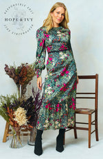 Load image into Gallery viewer, Bramble William Morris Midi Dress
