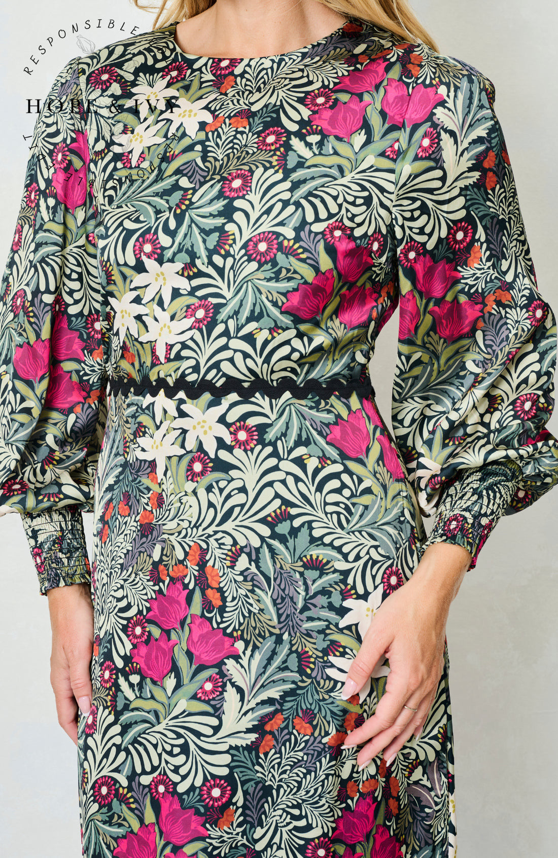 Bramble William Morris Midi Dress