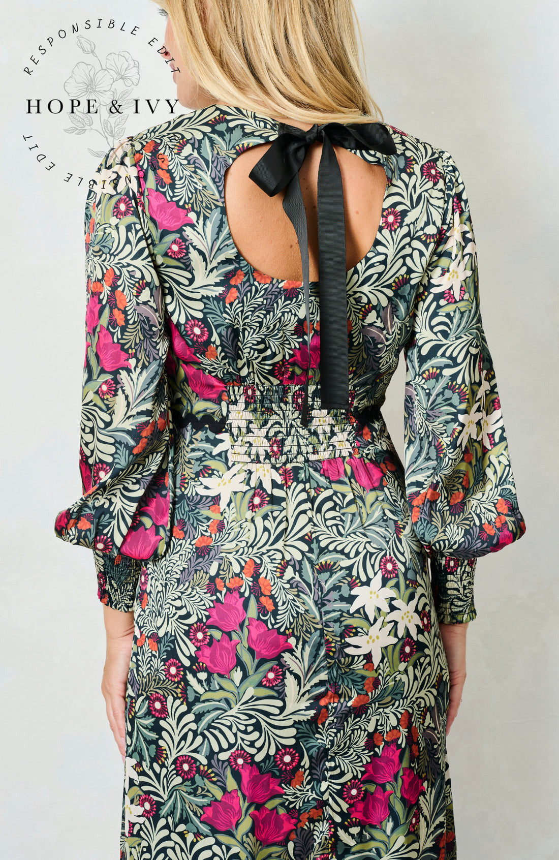 Bramble William Morris Midi Dress