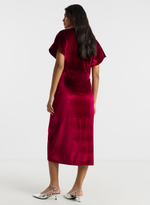 Load image into Gallery viewer, Red Farah Velvet Dress
