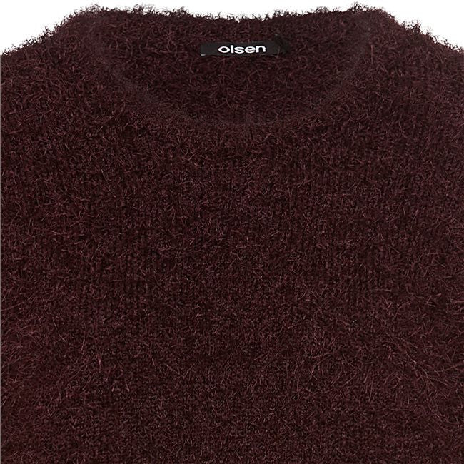 Wine Fluffy Jumper
