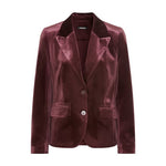 Load image into Gallery viewer, Wine Velvet Blazer
