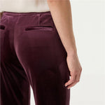 Load image into Gallery viewer, Wine Mona Fit Velvet Trousers
