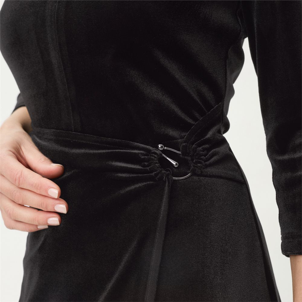 Black Velvet Midi Dress