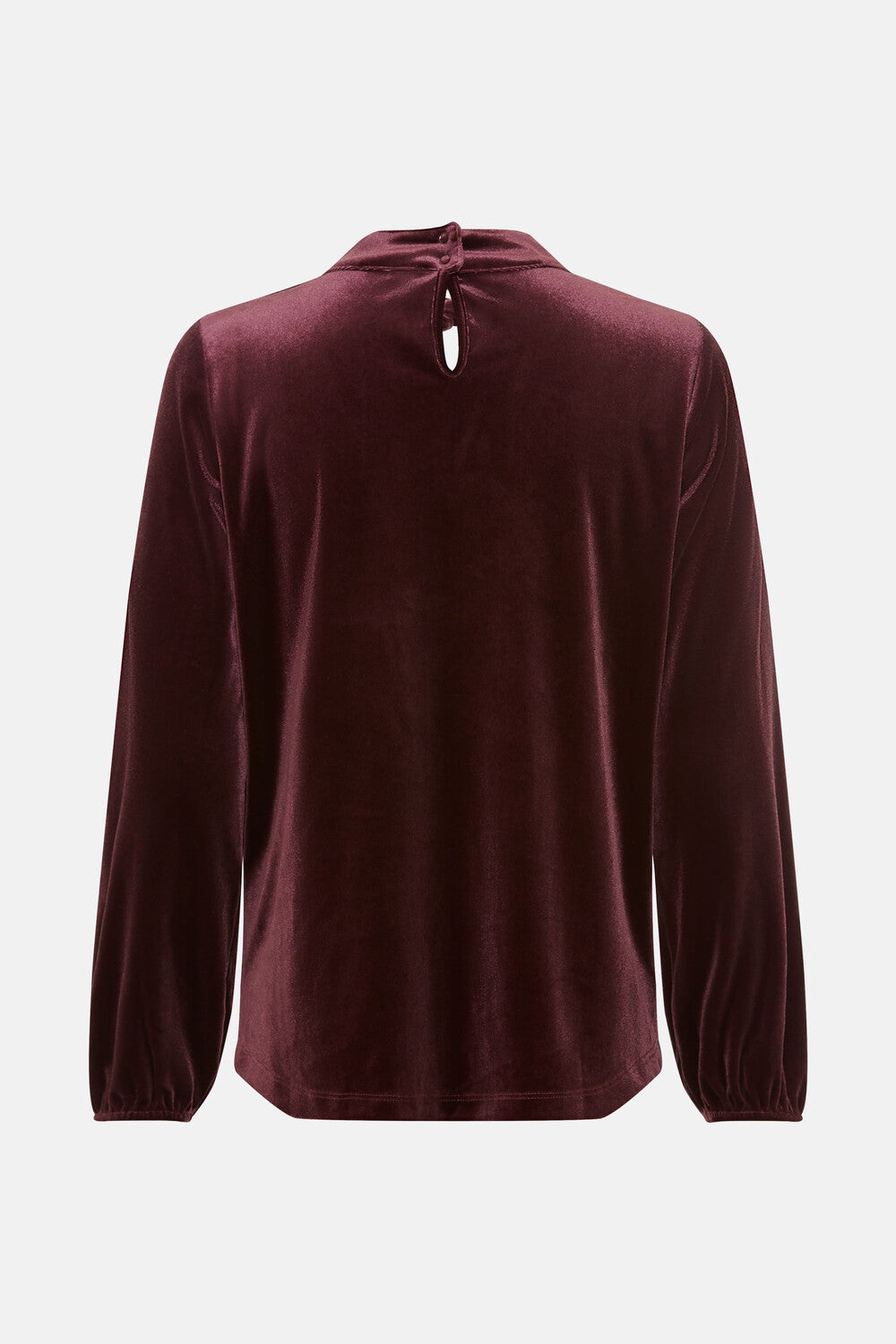 Wine Velvet Twist Top