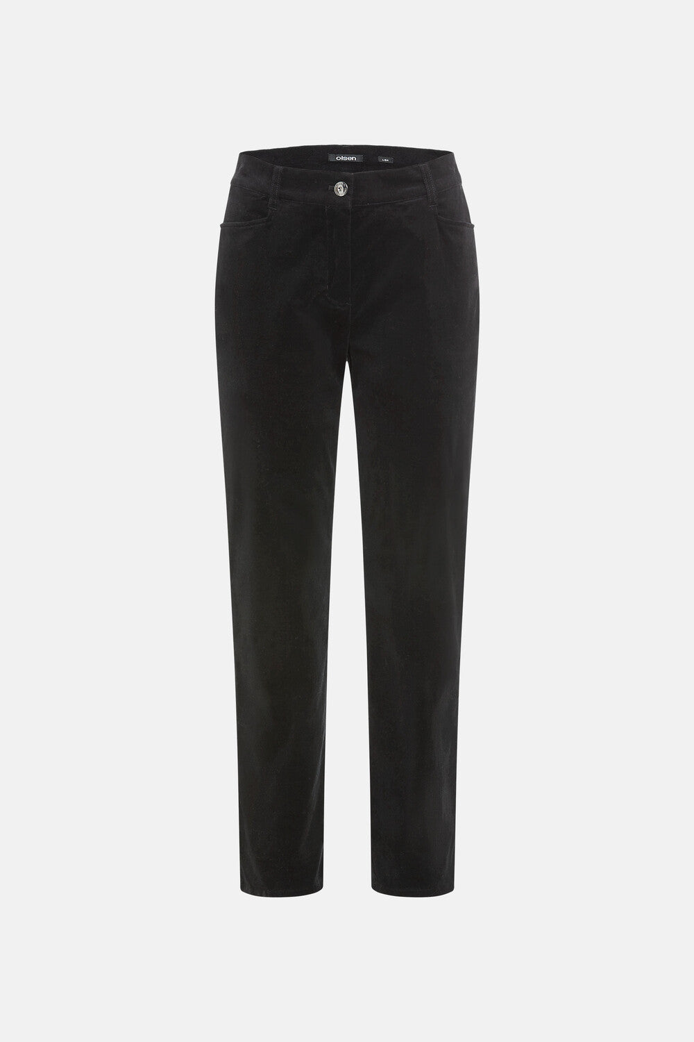 Black Cropped Velvet Trousers